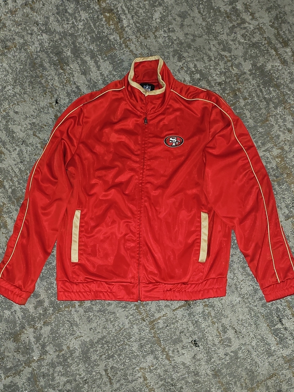San Francisco 49ers Red Track Jacket Size Large